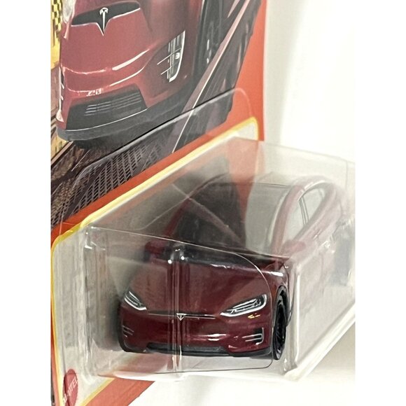 Matchbox Car Tesla Model X Red Toy Vehicle Collection Race Cars 1 64 Kids Gift - Picture 5 of 7